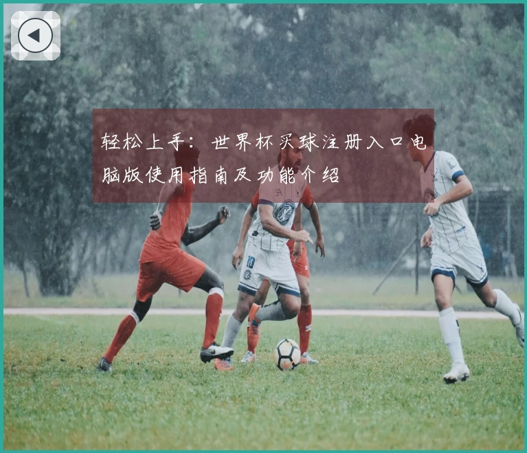 轻松上手：世界杯买球注册入口电脑版使用指南及功能介绍